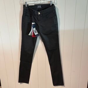 NWT Jean Paul Gaultier Lucille skinny pant charcoal satin finish cotton 26